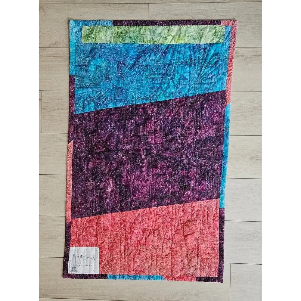 Charisma Horton New York City Art Quilt 2016 Manhattan Skyline Fiber Art 26x42